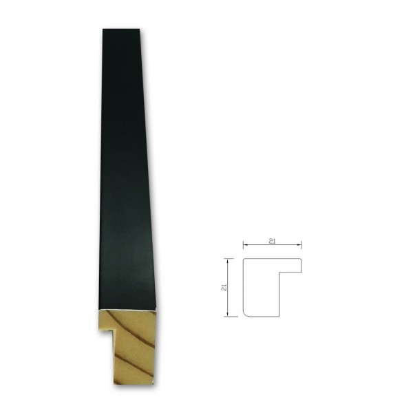 Mira Marco de madera Nouvelle 50x100 cm - negro - Cristal estándar